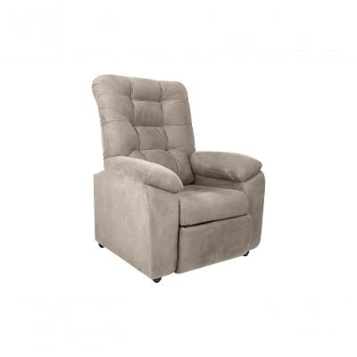 Poltrona Do Papai Reclinável Onix Suede Bege Matrix