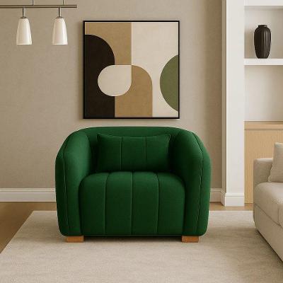 Poltrona Decorativa Lilian Para Sala Escritório Veludo Verde SJ Móveis e Decoração