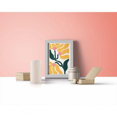 Quadro Decorativo Boogie Botânico Retangular 20x30CM Branco para Decoração Gamer