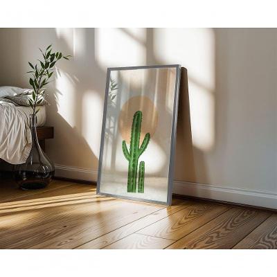 Quadro Decorativo Boho do Deserto Retangular 60X90 Amadeirado