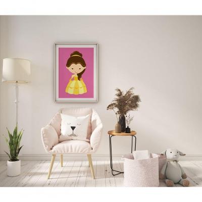 Quadro Infantil Decorativo Baby Bela Retangular 30x40CM Preto