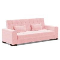 Sofá Cama Decorativo 210Cm Beesley Suede Rosa - Gran Belo - 1