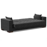Sofá Cama Decorativo 210Cm Beesley Suede Preto - Gran Belo - 3
