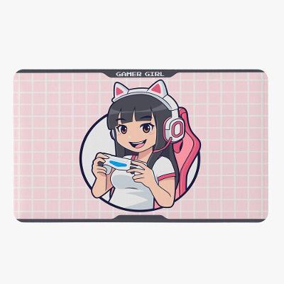 Tapete Para Quarto Infantil Estampado Girl Gamer 60cm X 40cm - Base Antiderrapante Cor Girlgamer2