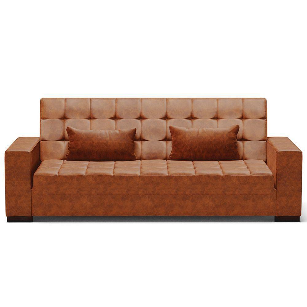 Sofá Cama Decorativo 210Cm Beesley Pu Nozes - Gran Belo - 4