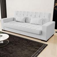 Sofá Cama Decorativo 210Cm Beesley Linho Cinza - Gran Belo - 8