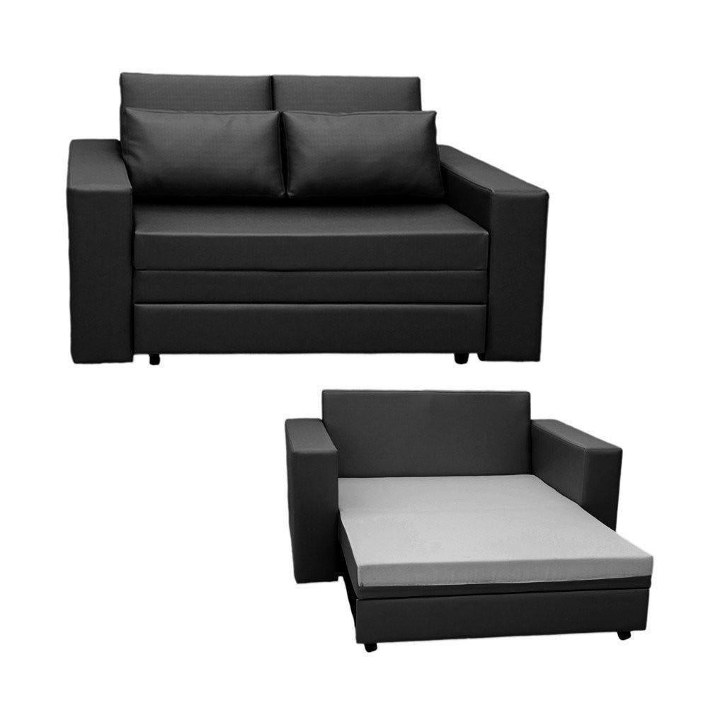 Sofá Cama Castor Casal Salerno Corano Preto 2 Lugares - 1