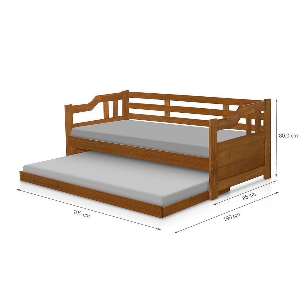 Sofá Cama Com Cama Auxiliar Castanho Texas - Cor: Marrom - 3