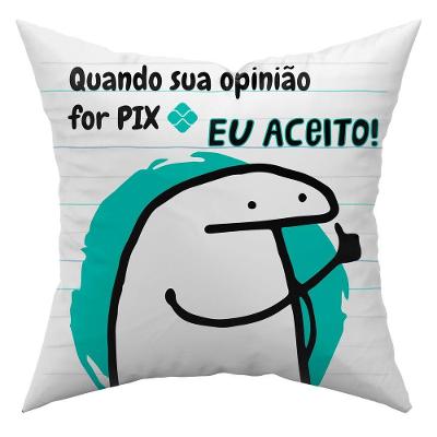 Capa De Almofada Estampada Avulsa Flork Meme Humor Com Frases 45cm X 45cm Com Zíper Estampa Opiniao For Pix