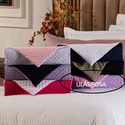 Capa Fronha De Xuxão Avulsa Travesseiro De Corpo Matelado Dupla Face 1,45m X 45cm - Microfibra Matelada Cor Lilás/rosa
