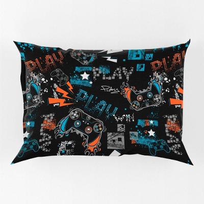 Porta Travesseiro Fronha Avulsa Estampada Game Win 70cm X 50cm - Digital Juvenil Infantil Decorativo Gamer Geek Nerd