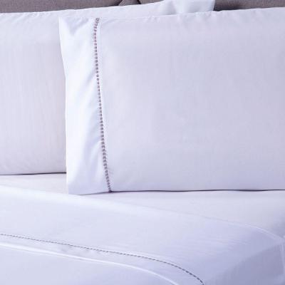 Jogo De Cama Lençol Solteiro Essential Liso Branco Com Fronha 03 Peças - Percal Soft 200 Fios