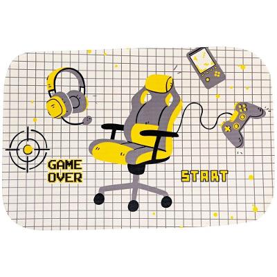 Tapete Para Quarto Estampado Game Streamer Start 60cm X 40cm - Base Antiderrapante