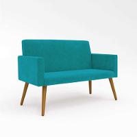 Kit Namoradeira 2 Lugares Reforçada + 2 Poltronas azul Turquesa - 5