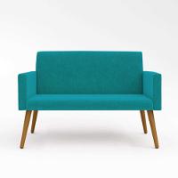 Kit Namoradeira 2 Lugares Reforçada + 2 Poltronas azul Turquesa - 6