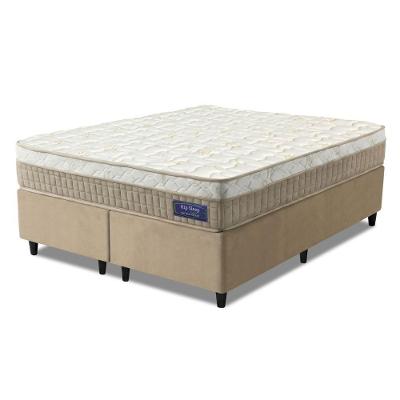 Cama Box Colchão Queen Molas Superlastic Euro Pillow Start 158x198x62cm Apolo Bege