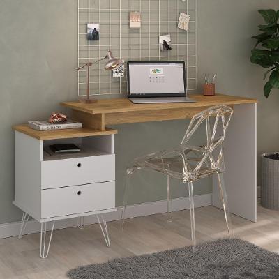 Escrivaninha Plus 2 Gavetas Olmo/branco Artany Olmo/branco