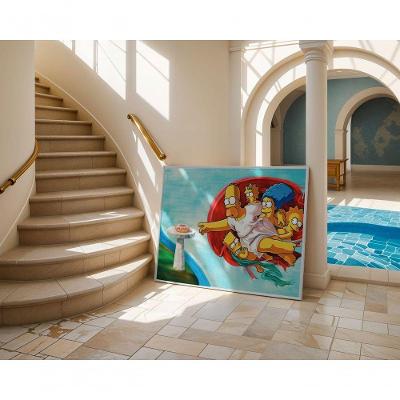 Quadro Decorativo a Luta Pela Sobremesa Retangular 80 X 50 Branco