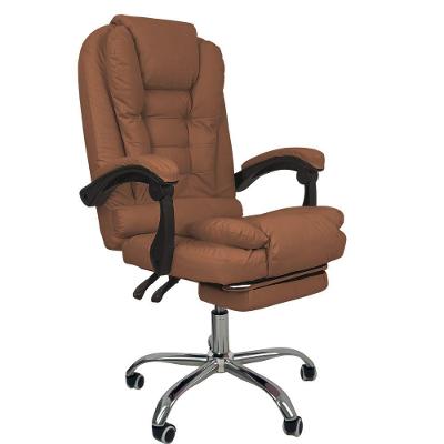 Cadeira De Escritório  Ergonômica Apoio Para Pés Marrom