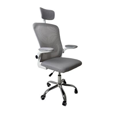 Cadeira De Escritório Diretor  Vegas Com Apoio Cinza Branco