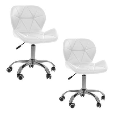 Kit 02 Cadeiras Office Eiffel Slim Ajustável  Kit 2-Branco