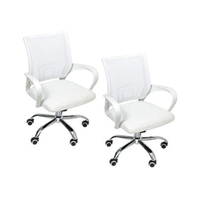 Kit 2 Cadeiras De Escritório Begonia Ergonômico Branco