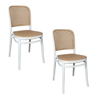 Kit 2 Cadeiras De Jantar Roma Para Sala E Cozinha Branco