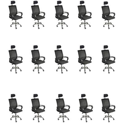 Kit 15 Cadeiras De Escritório Oficial Secretária Roma Apoio