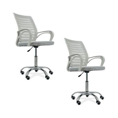 Kit 2 Cadeiras De Escritório Diretor Roma-Branco