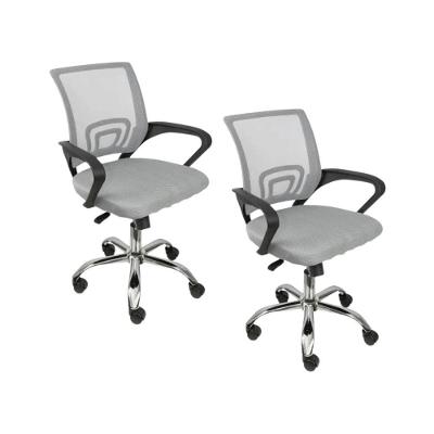 Kit 2 Cadeiras De Escritório  Begonia  Ergonômica Cinza