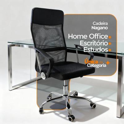 Kit 2 Cadeiras De Escritório Nagano Oficial Giratória Preto