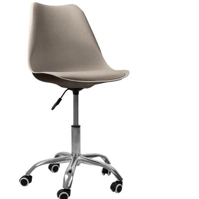 Cadeira Office Base  Com Rodízio Giratória  Bege