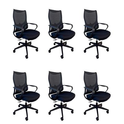 Kit 6 Cadeiras Presidente Oficial Verona Sem Apoio