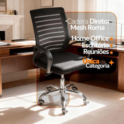 Kit 4 Cadeiras De Escritório Diretor Roma Oficial Ergonômica