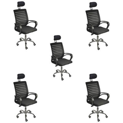 Kit 5 Cadeiras De Escritório Oficial Diretor Roma Com Apoio