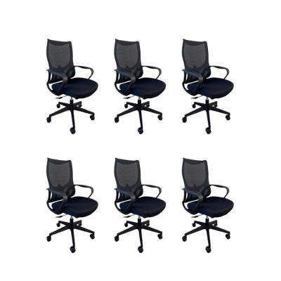 Kit 6 Cadeiras De Escritório Presidente  Verona Sem  Apoio