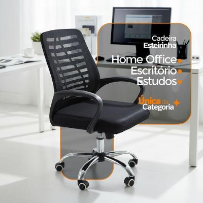 Kit 2 Cadeiras De Escritório Esteirinha Ergonomica Giratoria