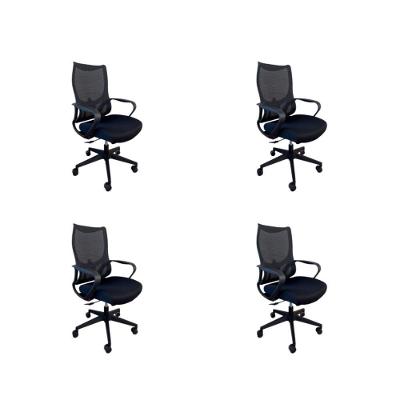 Kit 4 Cadeiras De Escritório Presidente  Verona Sem  Apoio