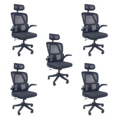 Kit 5 Cadeiras De Escritório Oficial Legacy Preto