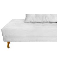 Recamier Azura 160cm Com Almofada Lado Esquerdo Suede Cor Branco - 2