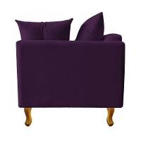 Recamier Azura 185cm Com Almofada Lado Esquerdo Suede Cor Roxo - 5