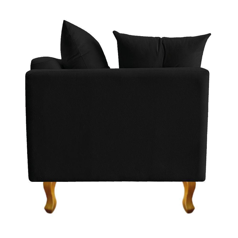 Recamier Azura 185cm Com Almofada Lado Direito Suede Cor Preto - 5