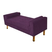 Recamier Baú Félix Solteiro 90cm Suede Roxo - 4