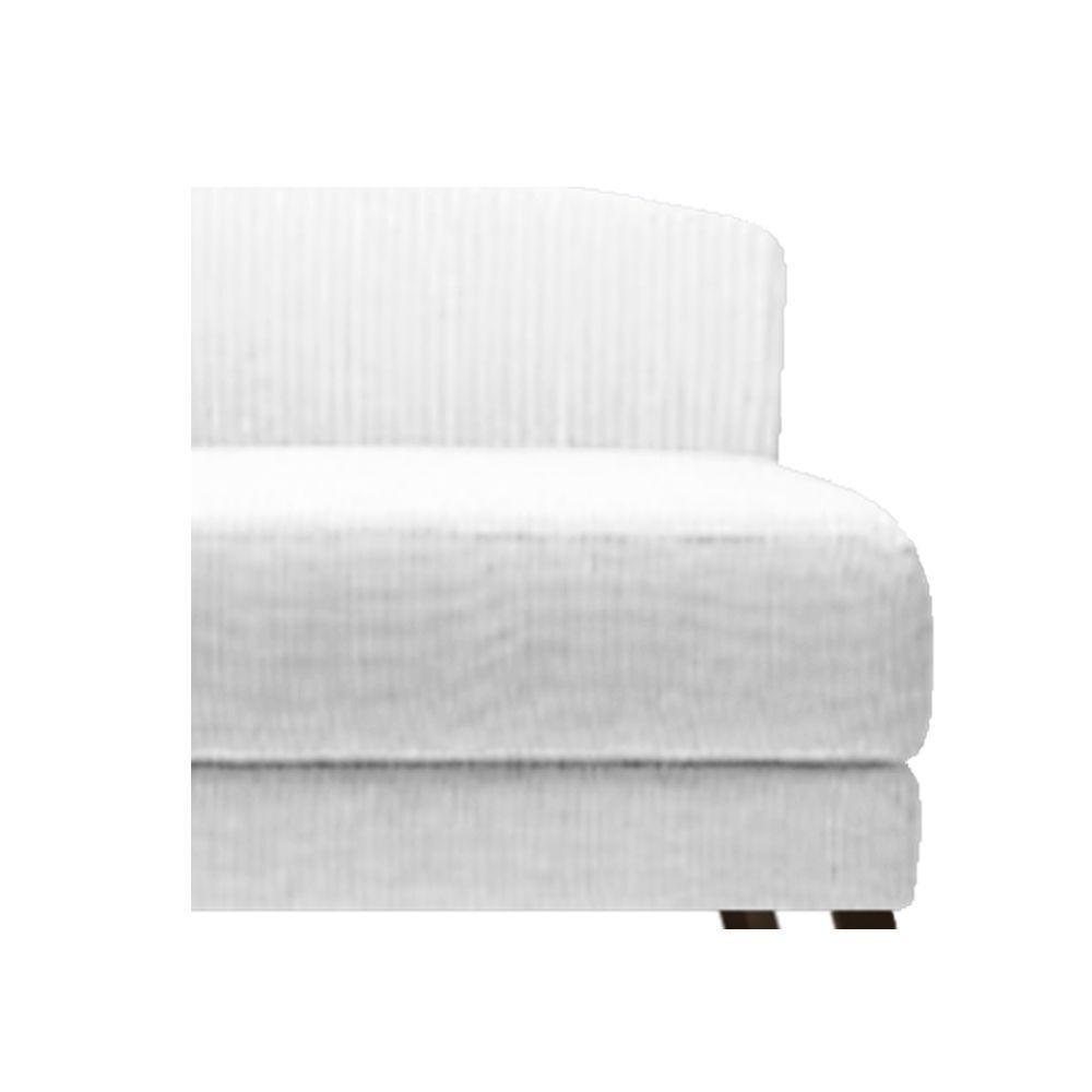 Recamier Heitor 140cm Com Almofada Lado Esquerdo Suede Cor Branco/rosê - 2