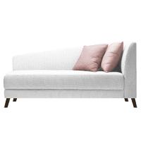 Recamier Heitor 140cm Com Almofada Lado Esquerdo Suede Cor Branco/rosê - 1