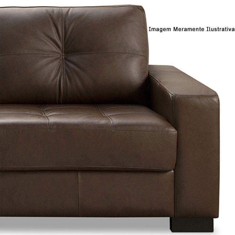 Sofá 2 Lugares Milão 150cm Couro Caramelo - 2