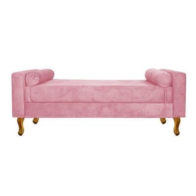 Recamier Félix Queen Size 160cm Suede Rosa Bebê