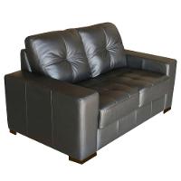 Sofá 2 Lugares Sala de Estar 150cm Milão Couro Preto Gran Belo - 2