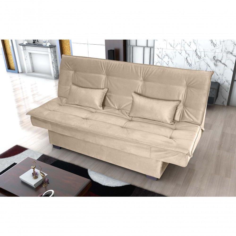 Sofá Cama Casal Reclinável Esmeralda - Bege Light - 3