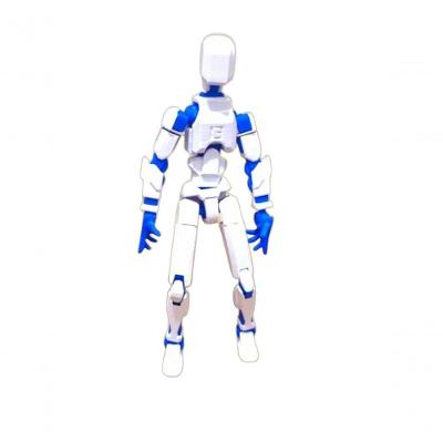 Miniatura Boneco Desmontado Dummy 14 Cm Articulado 3d Branco/azul